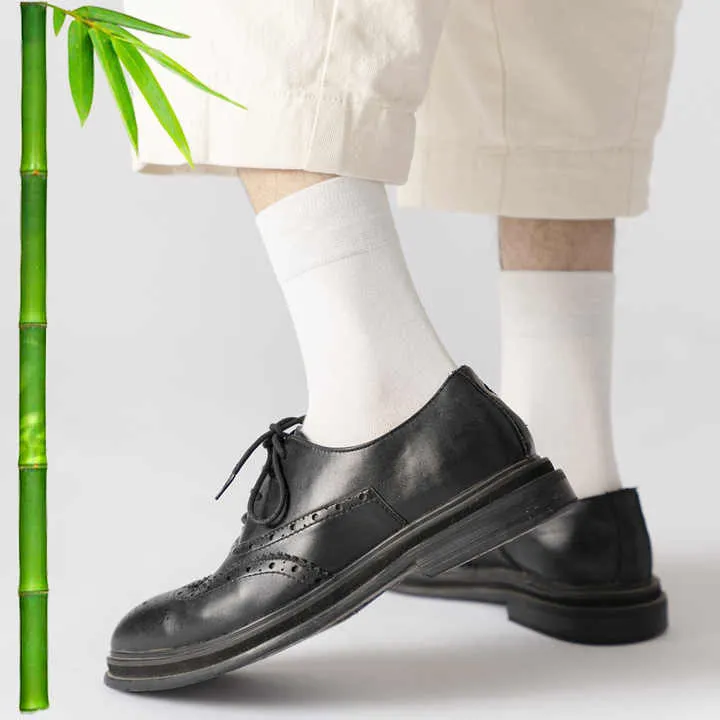 لون نقي تنفس القطن اللباس الجوارب الرجال . Pure Color Breathable Cotton Dress Socks Men's Tube