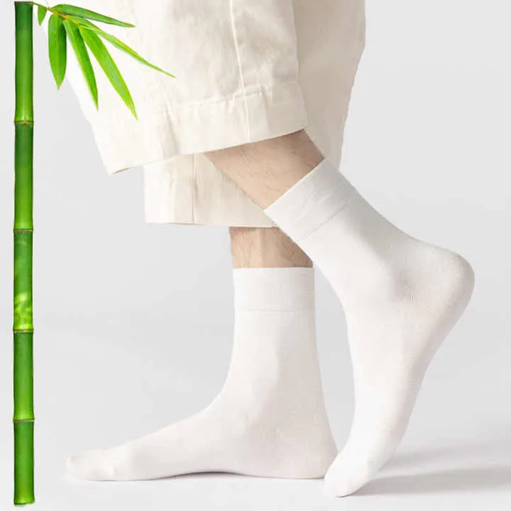 لون نقي تنفس القطن اللباس الجوارب الرجال . Pure Color Breathable Cotton Dress Socks Men's Tube