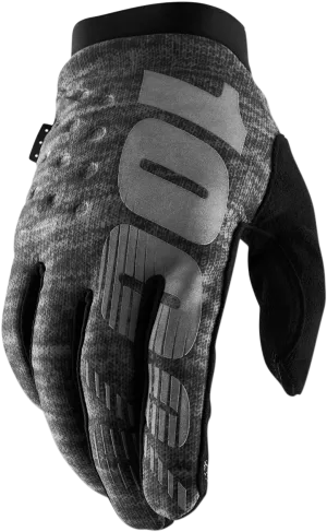 100% Brisker Gloves - Heather Gray - 2XL 10003-00024