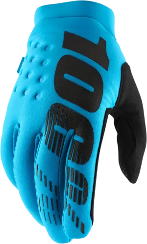 100% Brisker Gloves - Turquoise - Large 10003-00037