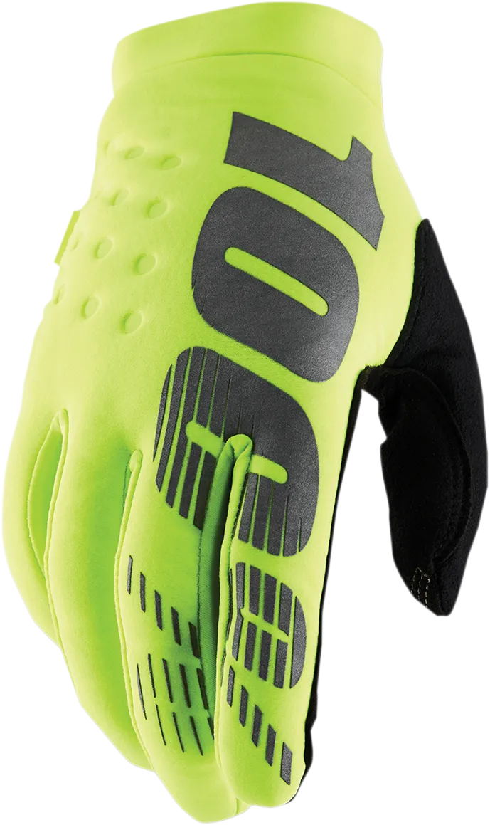 100% Youth Brisker Gloves - Fluo Yellow - XL 10004-00011