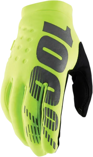 100% Youth Brisker Gloves - Fluo Yellow - XL 10004-00011