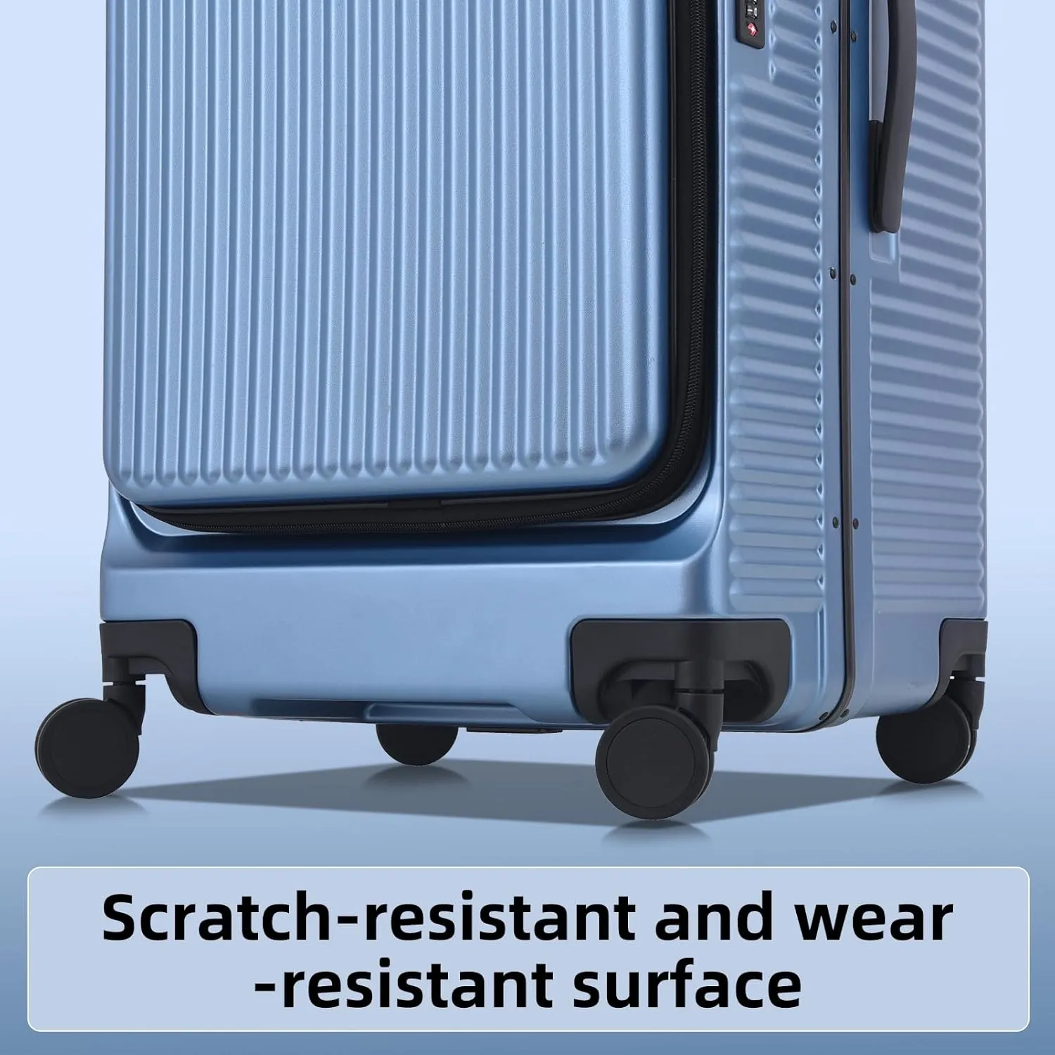2 pieces 20/29 Aluminum Luggage Set with Side Opening, Lightweight Hardshell ABS PC Suitcase with TSA Lock, 360 Universal Wheels & Adjustable Handle, Dark Blue