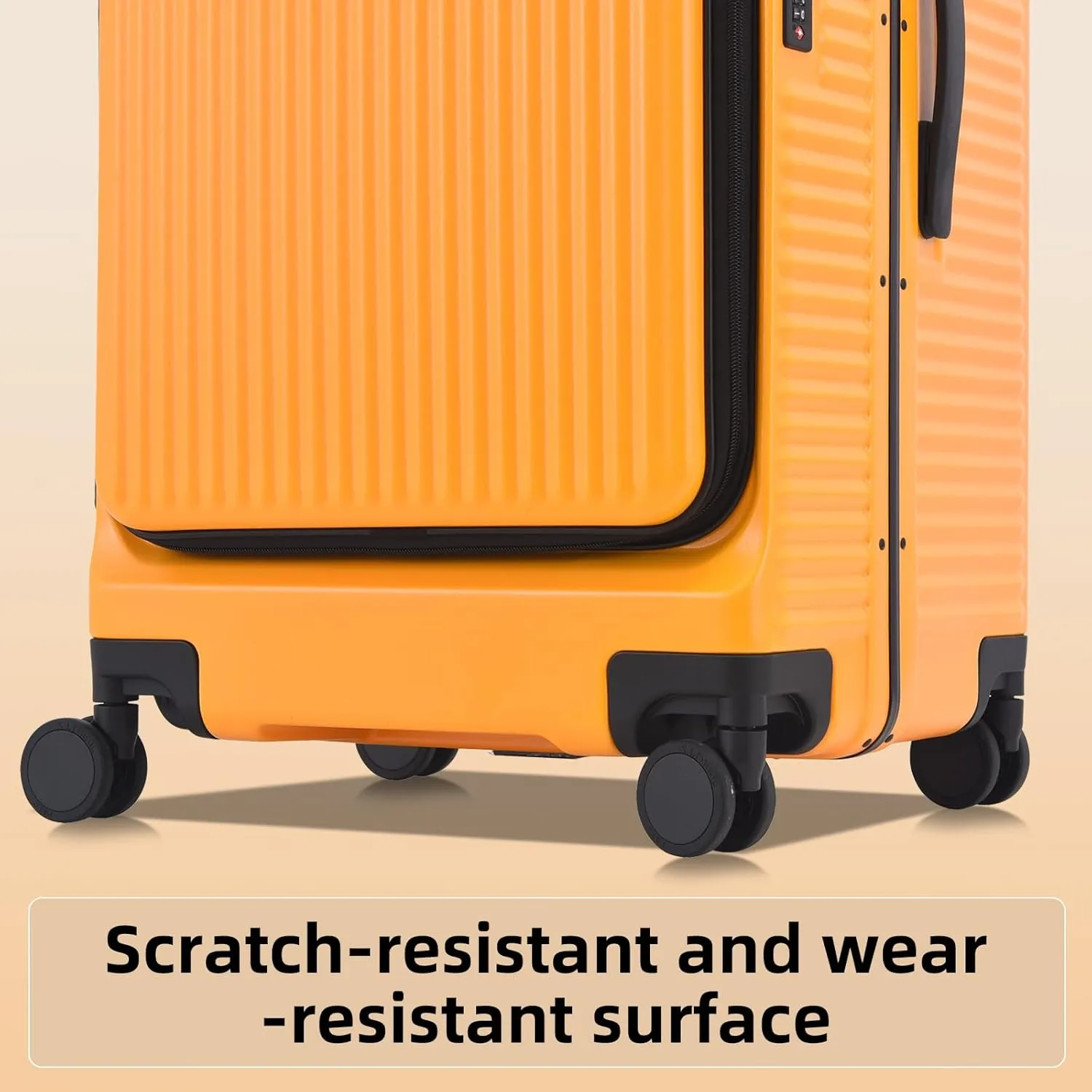 2 pieces 20/29 Aluminum Luggage Set with Side Opening, Lightweight Hardshell ABS PC Suitcase with TSA Lock, 360 Universal Wheels & Adjustable Handle, Orange