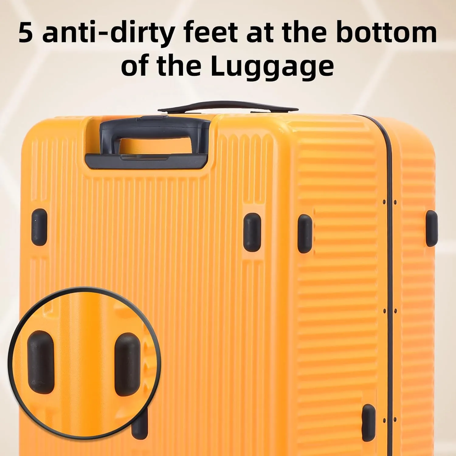 2 pieces 20/29 Aluminum Luggage Set with Side Opening, Lightweight Hardshell ABS PC Suitcase with TSA Lock, 360 Universal Wheels & Adjustable Handle, Orange