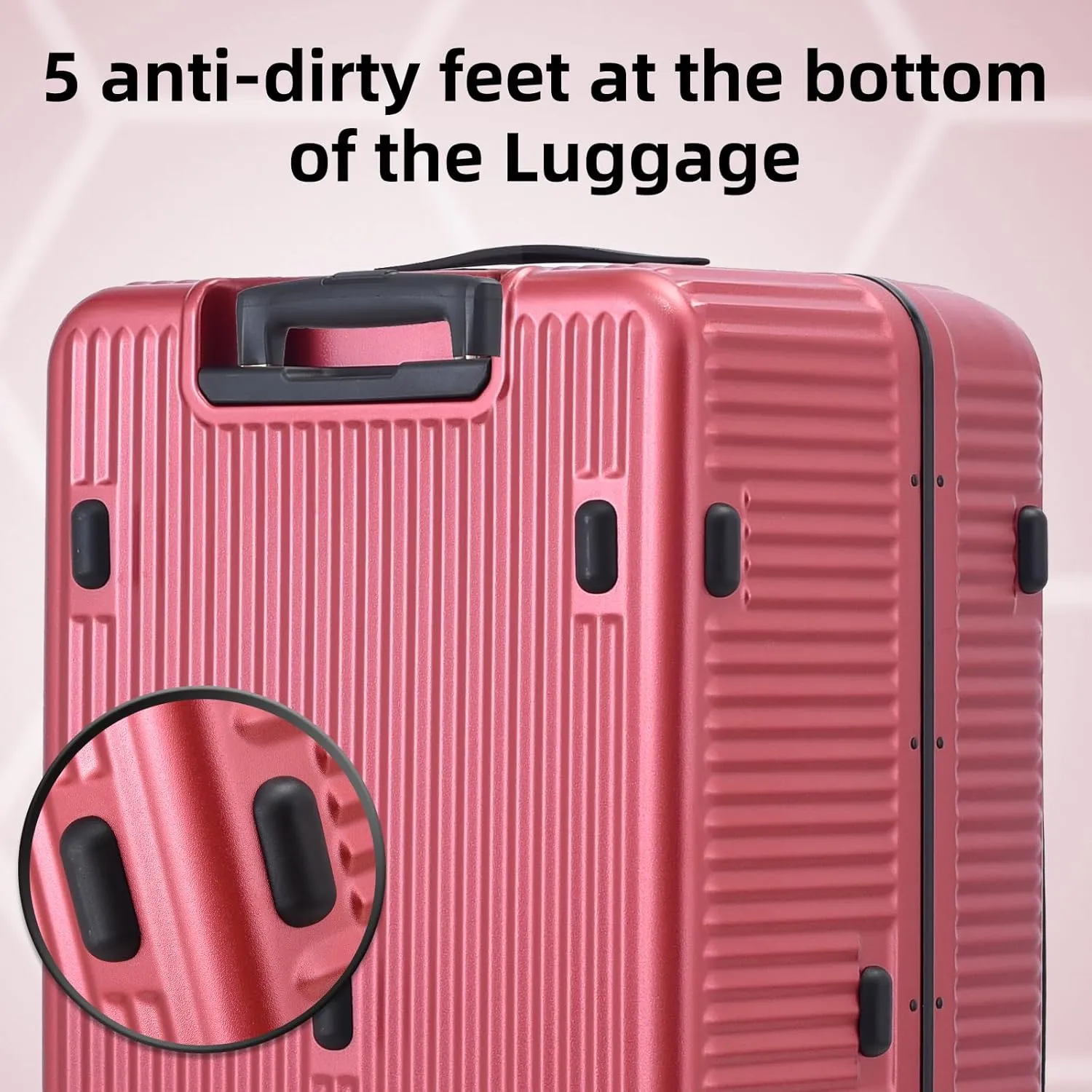 2 pieces 20/29 Aluminum Luggage Set with Side Opening, Lightweight Hardshell ABS PC Suitcase with TSA Lock, 360 Universal Wheels & Adjustable Handle, Wine Red