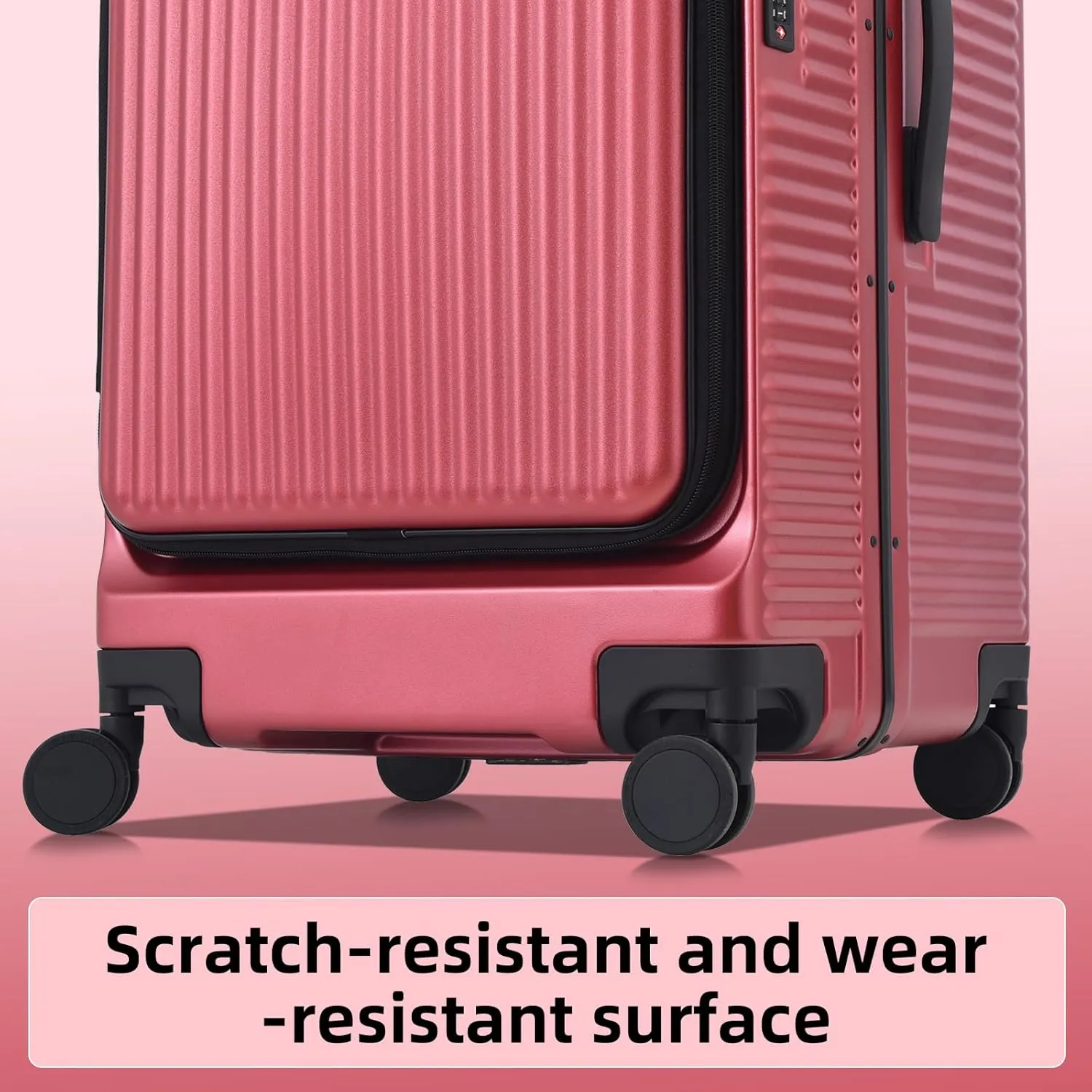 2 pieces 20/29 Aluminum Luggage Set with Side Opening, Lightweight Hardshell ABS PC Suitcase with TSA Lock, 360 Universal Wheels & Adjustable Handle, Wine Red