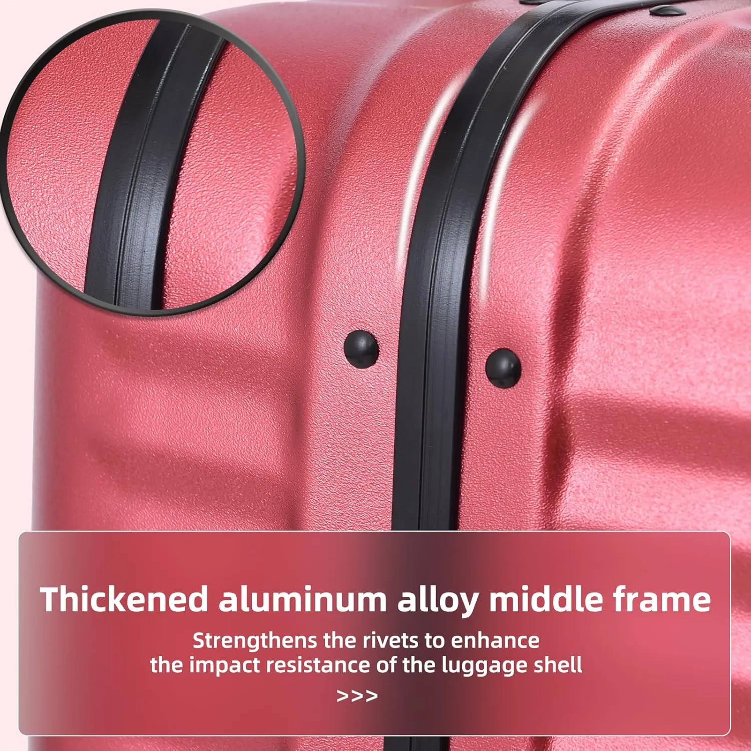 2 pieces 20/29 Aluminum Luggage Set with Side Opening, Lightweight Hardshell ABS PC Suitcase with TSA Lock, 360 Universal Wheels & Adjustable Handle, Wine Red