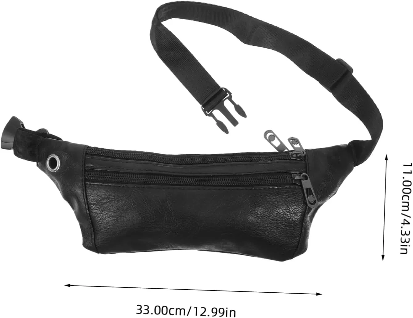 2pcs Sports Bag with Headphone Plug Casual Chest Bag Portable Waist Pouch Outdoor Fanny Pack Man's for Travel