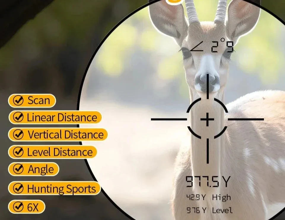 600m/1000m Golf Laser Rangefinder with Flag
