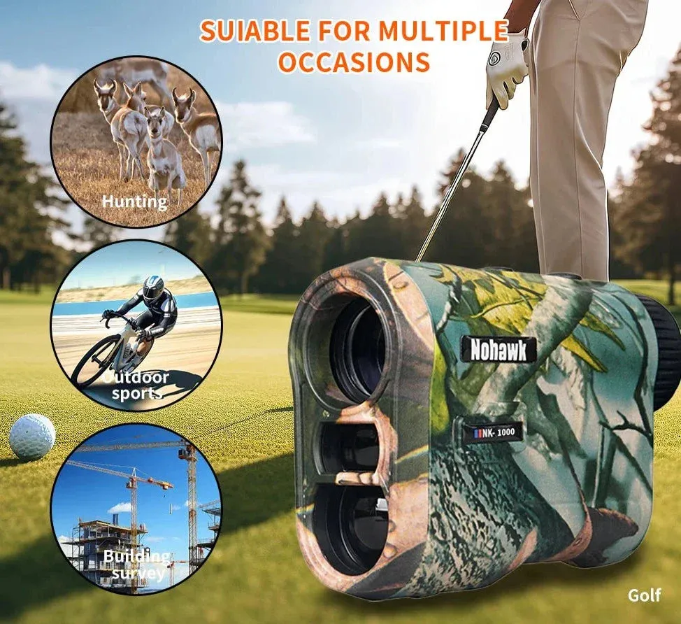 600m/1000m Golf Laser Rangefinder with Flag