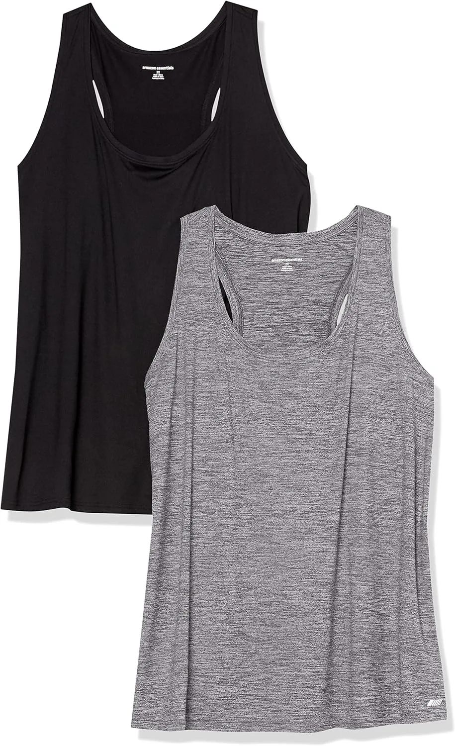 Amazon Essentials Women's Active Quick Dry Tech Stretch Racerback Tank Top (Available in Plus Size), Multipacks