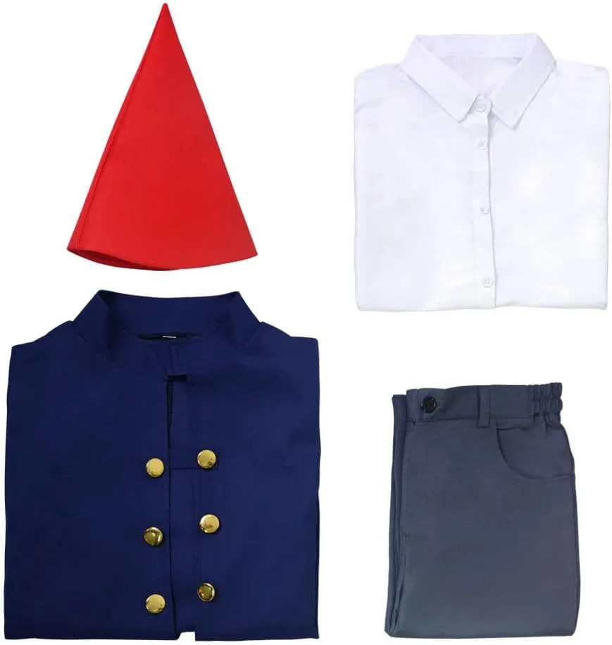 Anime Cosplay Wirt Costume Mantle Cape Cloak Uniform Suit with Hat Halloween Outfit