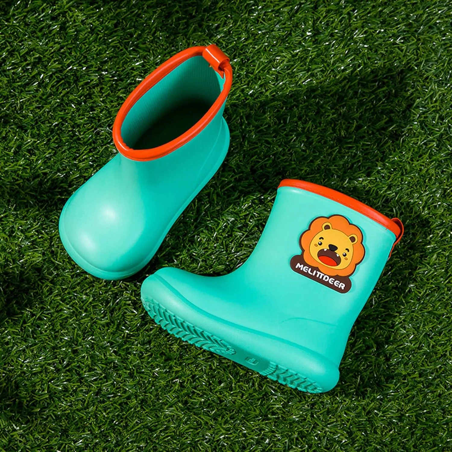 Ankle Rain Boots for Kids Boys Girls Toddler Short Rain Boots Baby Waterproof Boots Cartoon Baby PVC Non-Slip Shoes