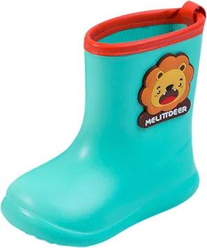 Ankle Rain Boots for Kids Boys Girls Toddler Short Rain Boots Baby Waterproof Boots Cartoon Baby PVC Non-Slip Shoes