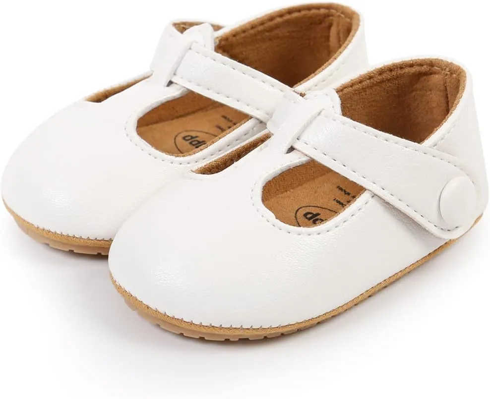 Baby Boys Girls Shoes Soft Sole Infant Moccasins Oxford Loafers Newborn Crib Shoes Anti-Slip Toddler Wedding Uniform Dress Shoes First Walkers