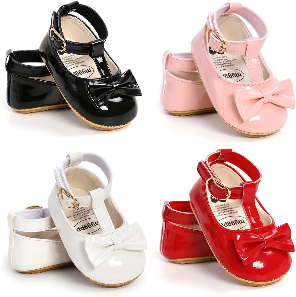 Baby Boys Girls Shoes Soft Sole Infant Moccasins Oxford Loafers Newborn Crib Shoes Anti-Slip Toddler Wedding Uniform Dress Shoes First Walkers