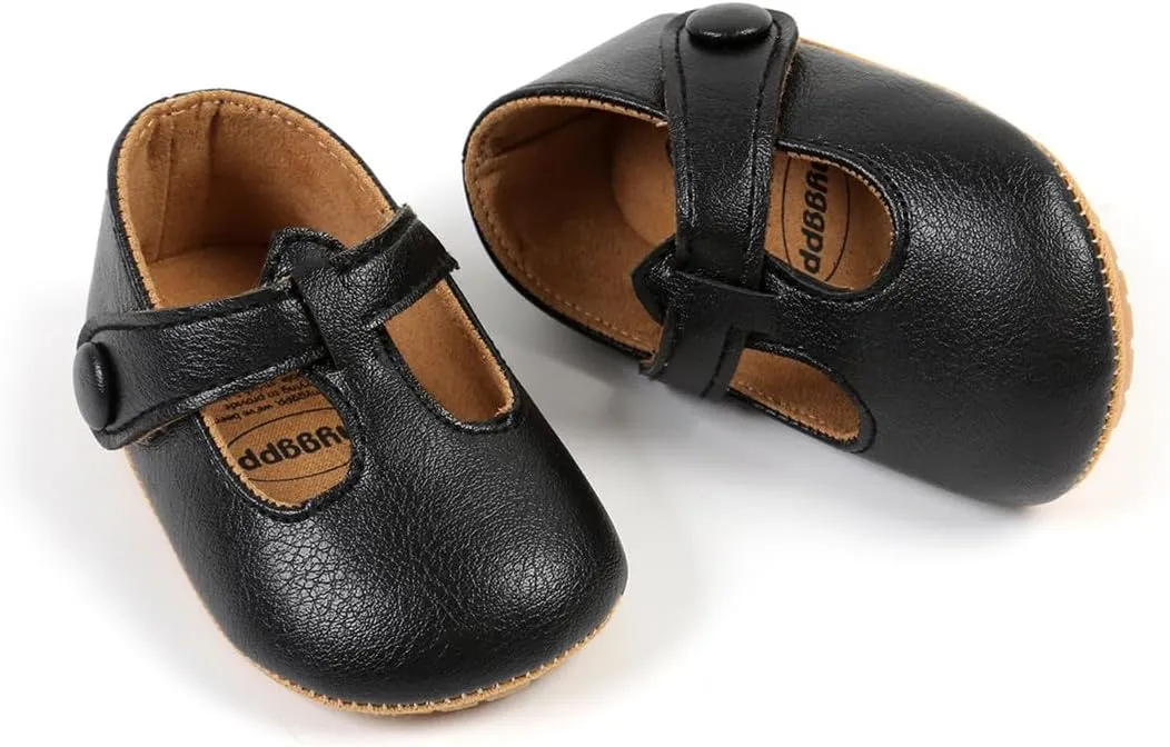 Baby Boys Girls Shoes Soft Sole Infant Moccasins Oxford Loafers Newborn Crib Shoes Anti-Slip Toddler Wedding Uniform Dress Shoes First Walkers