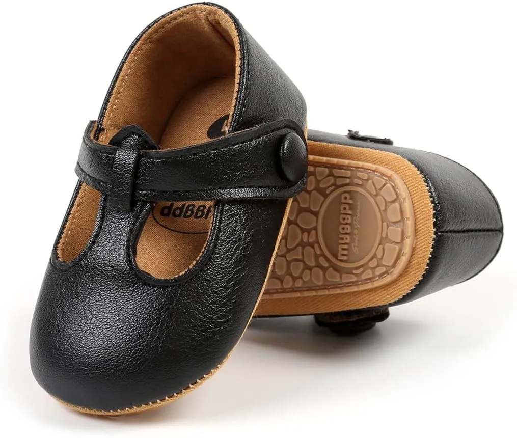 Baby Boys Girls Shoes Soft Sole Infant Moccasins Oxford Loafers Newborn Crib Shoes Anti-Slip Toddler Wedding Uniform Dress Shoes First Walkers