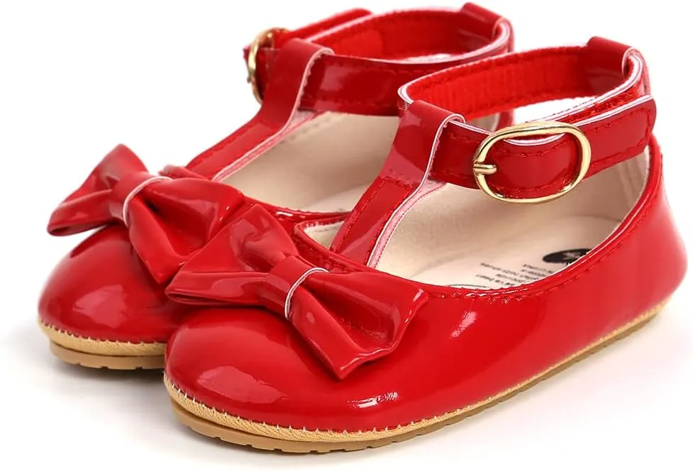 Baby Boys Girls Shoes Soft Sole Infant Moccasins Oxford Loafers Newborn Crib Shoes Anti-Slip Toddler Wedding Uniform Dress Shoes First Walkers