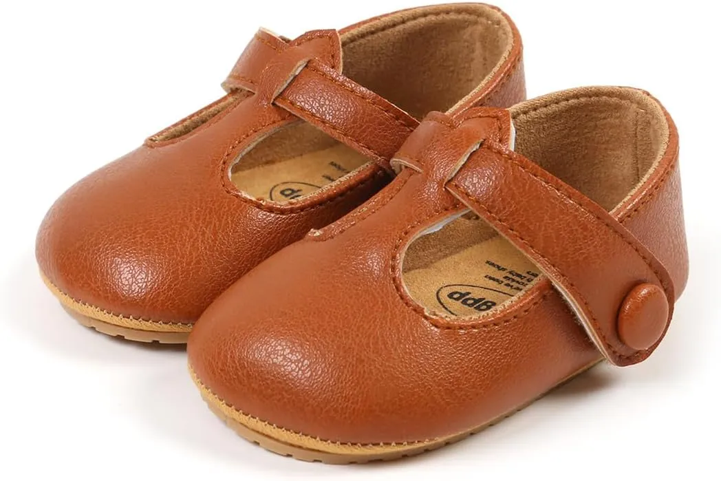 Baby Boys Girls Shoes Soft Sole Infant Moccasins Oxford Loafers Newborn Crib Shoes Anti-Slip Toddler Wedding Uniform Dress Shoes First Walkers