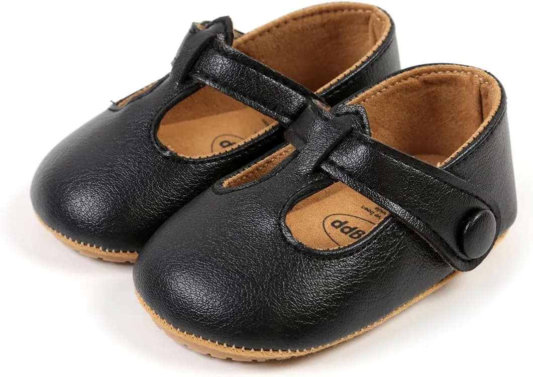 Baby Boys Girls Shoes Soft Sole Infant Moccasins Oxford Loafers Newborn Crib Shoes Anti-Slip Toddler Wedding Uniform Dress Shoes First Walkers