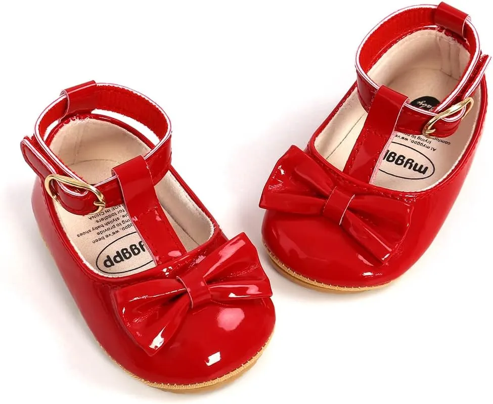 Baby Boys Girls Shoes Soft Sole Infant Moccasins Oxford Loafers Newborn Crib Shoes Anti-Slip Toddler Wedding Uniform Dress Shoes First Walkers