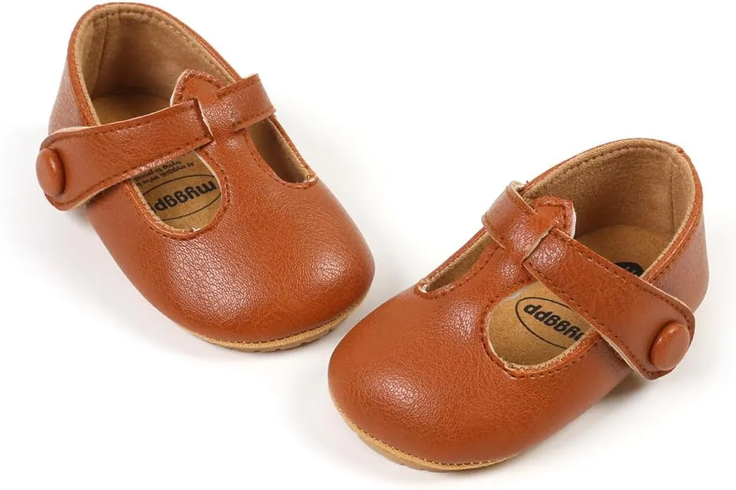 Baby Boys Girls Shoes Soft Sole Infant Moccasins Oxford Loafers Newborn Crib Shoes Anti-Slip Toddler Wedding Uniform Dress Shoes First Walkers