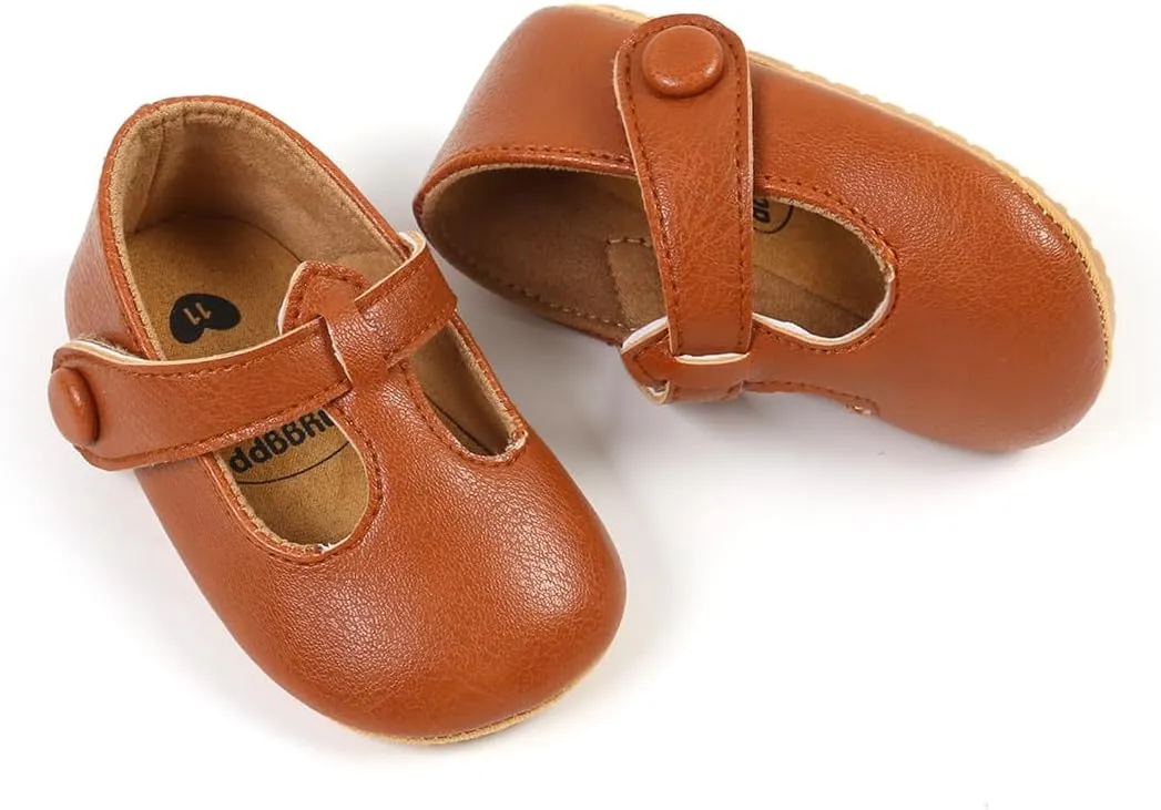 Baby Boys Girls Shoes Soft Sole Infant Moccasins Oxford Loafers Newborn Crib Shoes Anti-Slip Toddler Wedding Uniform Dress Shoes First Walkers