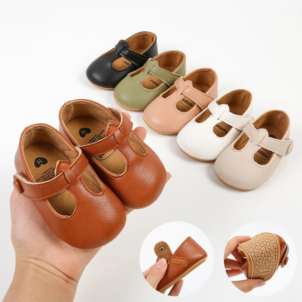 Baby Boys Girls Shoes Soft Sole Infant Moccasins Oxford Loafers Newborn Crib Shoes Anti-Slip Toddler Wedding Uniform Dress Shoes First Walkers