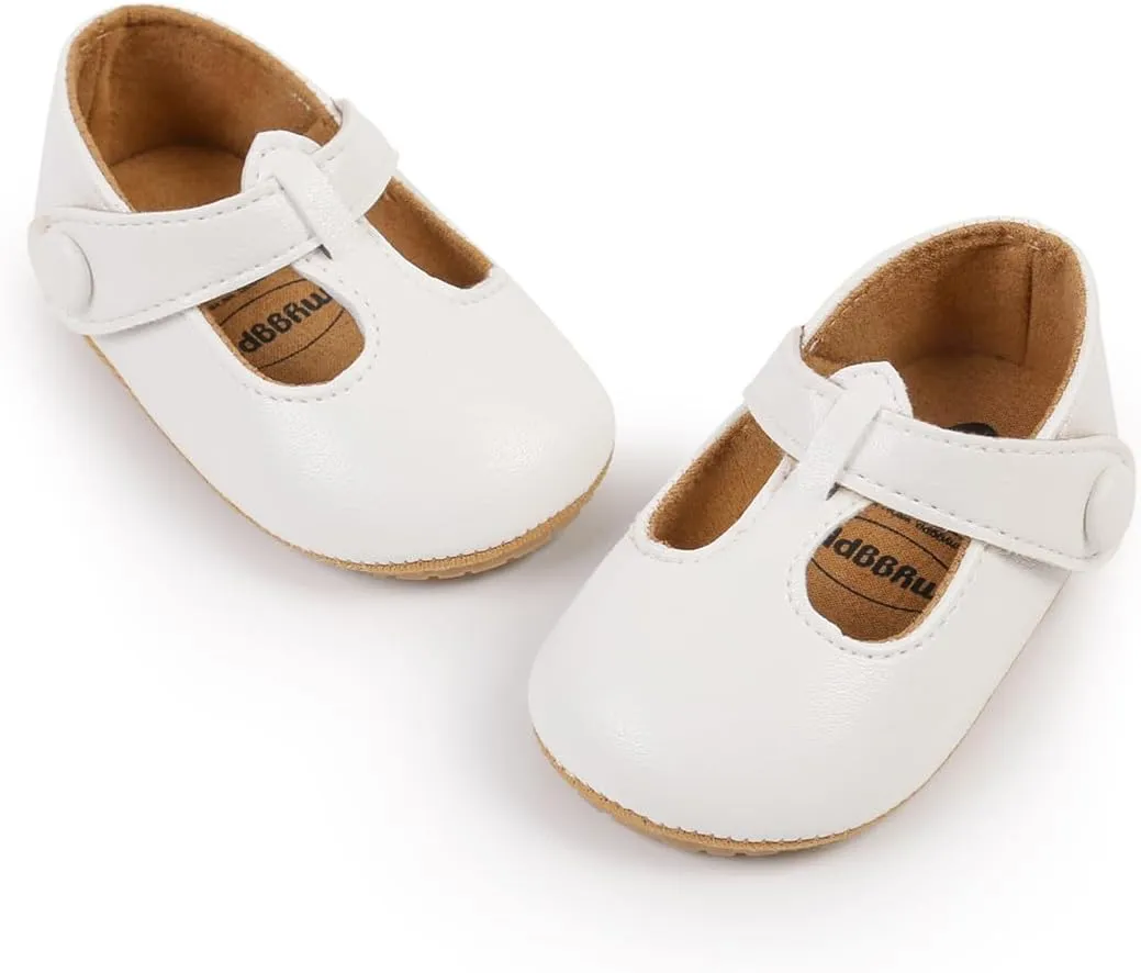 Baby Boys Girls Shoes Soft Sole Infant Moccasins Oxford Loafers Newborn Crib Shoes Anti-Slip Toddler Wedding Uniform Dress Shoes First Walkers