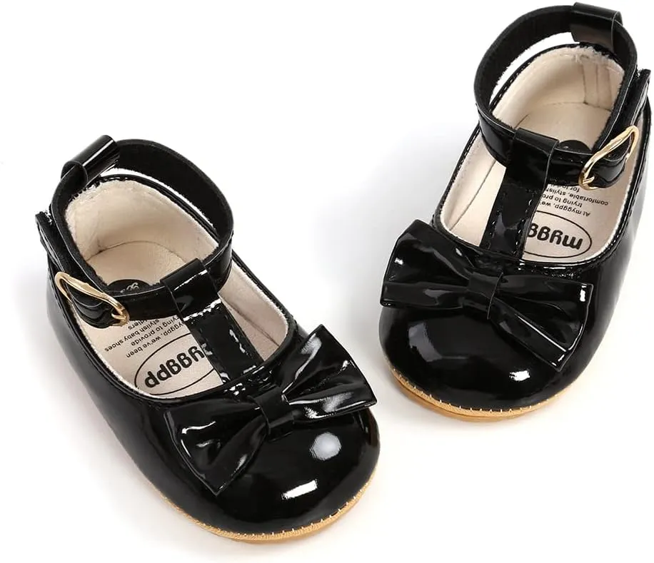 Baby Boys Girls Shoes Soft Sole Infant Moccasins Oxford Loafers Newborn Crib Shoes Anti-Slip Toddler Wedding Uniform Dress Shoes First Walkers
