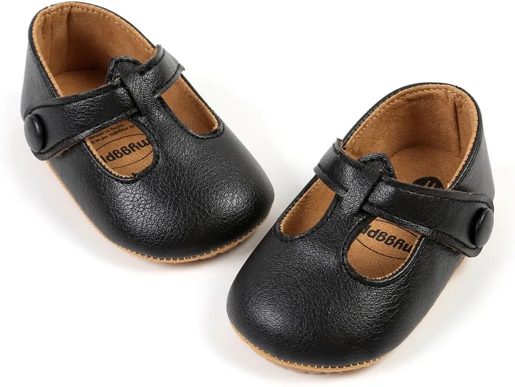 Baby Boys Girls Shoes Soft Sole Infant Moccasins Oxford Loafers Newborn Crib Shoes Anti-Slip Toddler Wedding Uniform Dress Shoes First Walkers