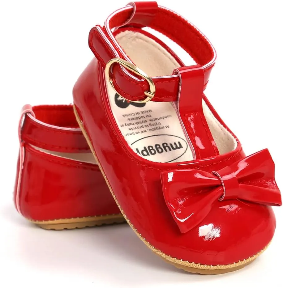 Baby Boys Girls Shoes Soft Sole Infant Moccasins Oxford Loafers Newborn Crib Shoes Anti-Slip Toddler Wedding Uniform Dress Shoes First Walkers
