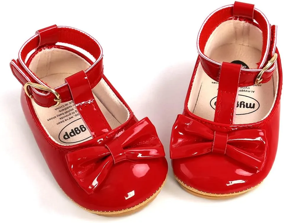 Baby Boys Girls Shoes Soft Sole Infant Moccasins Oxford Loafers Newborn Crib Shoes Anti-Slip Toddler Wedding Uniform Dress Shoes First Walkers