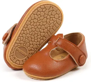 Baby Boys Girls Shoes Soft Sole Infant Moccasins Oxford Loafers Newborn Crib Shoes Anti-Slip Toddler Wedding Uniform Dress Shoes First Walkers