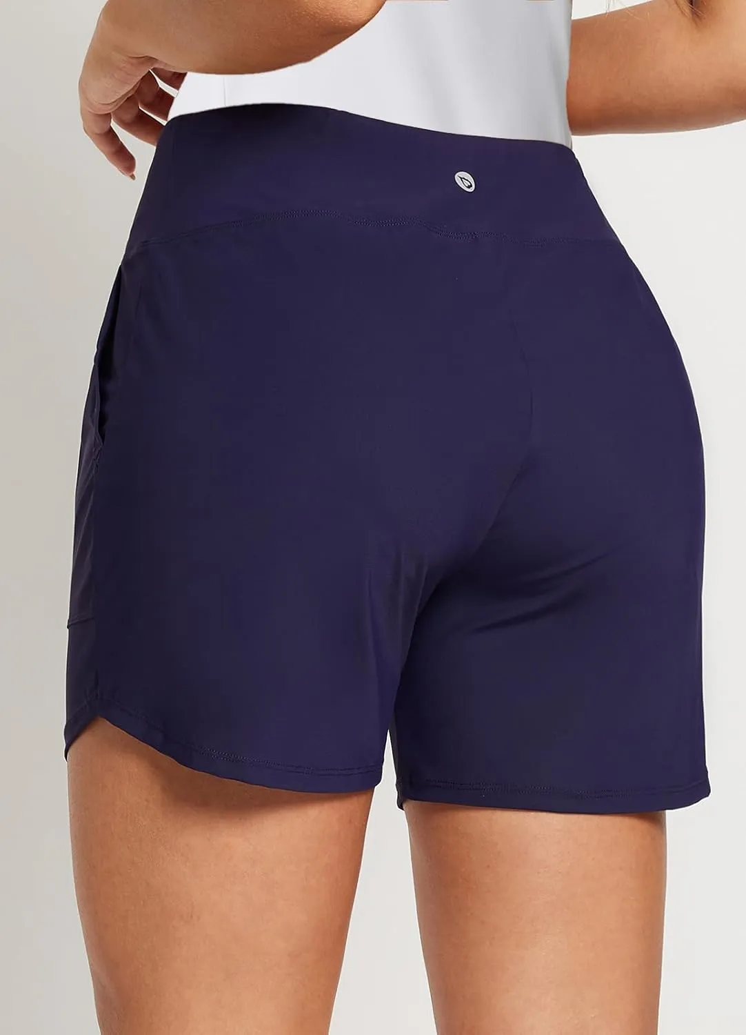baleaf Women's 3"/5" High Waisted Swim Board Shorts Quick Dry Swimsuits Bottoms Trunks with Pockets
