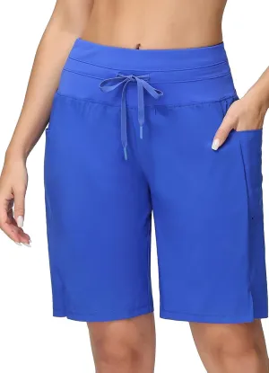 baleaf Women's 5"/9" High Waisted Swim Board Shorts Quick Dry Swimsuits Bottoms with Drawstring