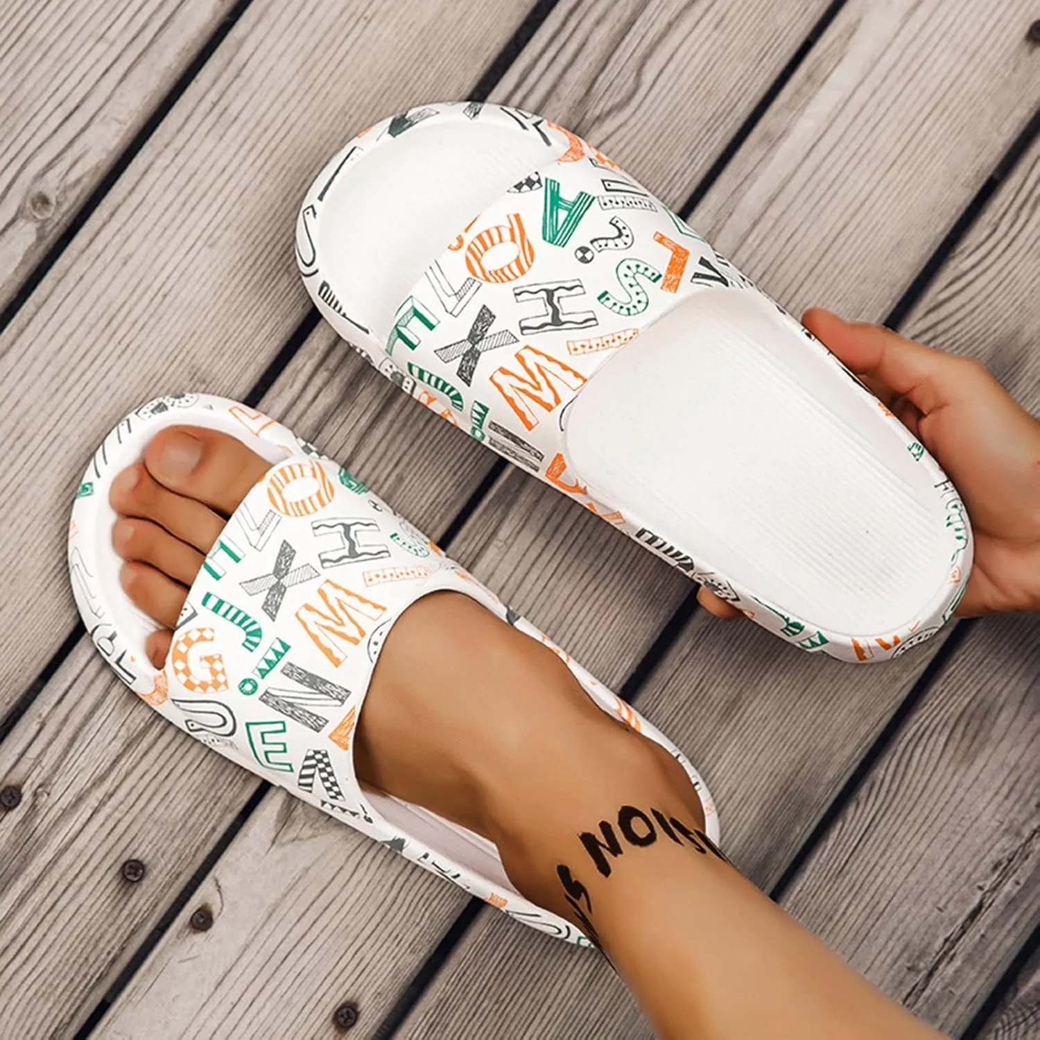 Bathroom Slippers Men Shower Shoes Women Slides for Men Womens Slides Ultra Comfort Travel Indoor Outdoor Slippers