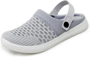 Beach Sandals for Woman 2025 Knitted Upper Quick Drying Clogs Shoes Non-Slip Breathable Walking Slippers Lightweight Comfortable Pool Water Shoes Casual Hiking House Traveling Sandals