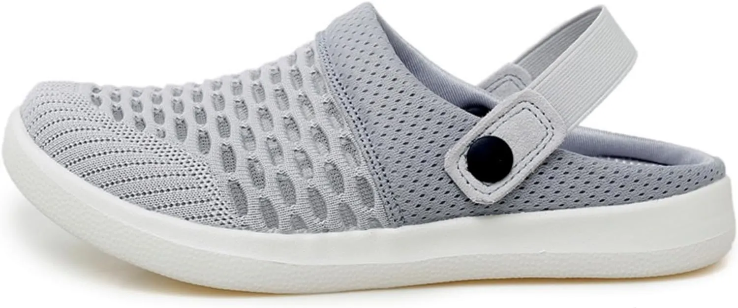 Beach Sandals for Woman 2025 Knitted Upper Quick Drying Clogs Shoes Non-Slip Breathable Walking Slippers Lightweight Comfortable Pool Water Shoes Casual Hiking House Traveling Sandals