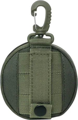 Belt Pouch with Clip Nylon Key Pouch Portable Outdoor Mini Zippered Change Purse Round Mens Coin Pouch Key Bag for Travel Sports,Waist Packs