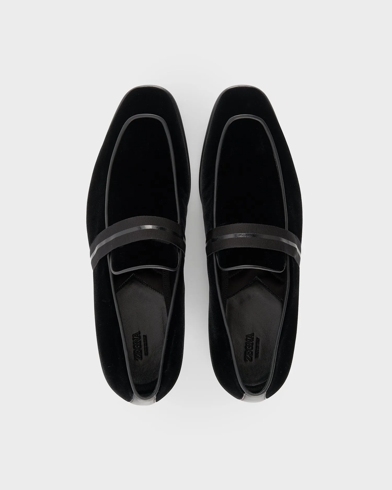 Black Velvet Lido Slip on Loafers