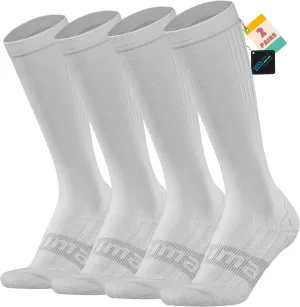 BRISIRA Coolmax Cooling Compression Knee High Socks Women 2 Pairs 15-20 mmHg Circulation Support for Nurse Running Travel