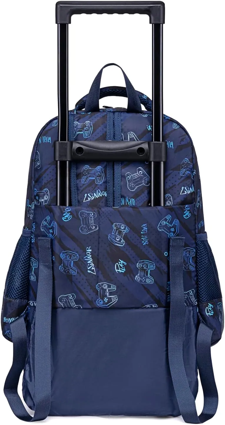 CAMTOP 18Inch Rolling Backpack Girls Travel Roller Bag with Wheels Kids School Bags Wheeled Luggage Backpack