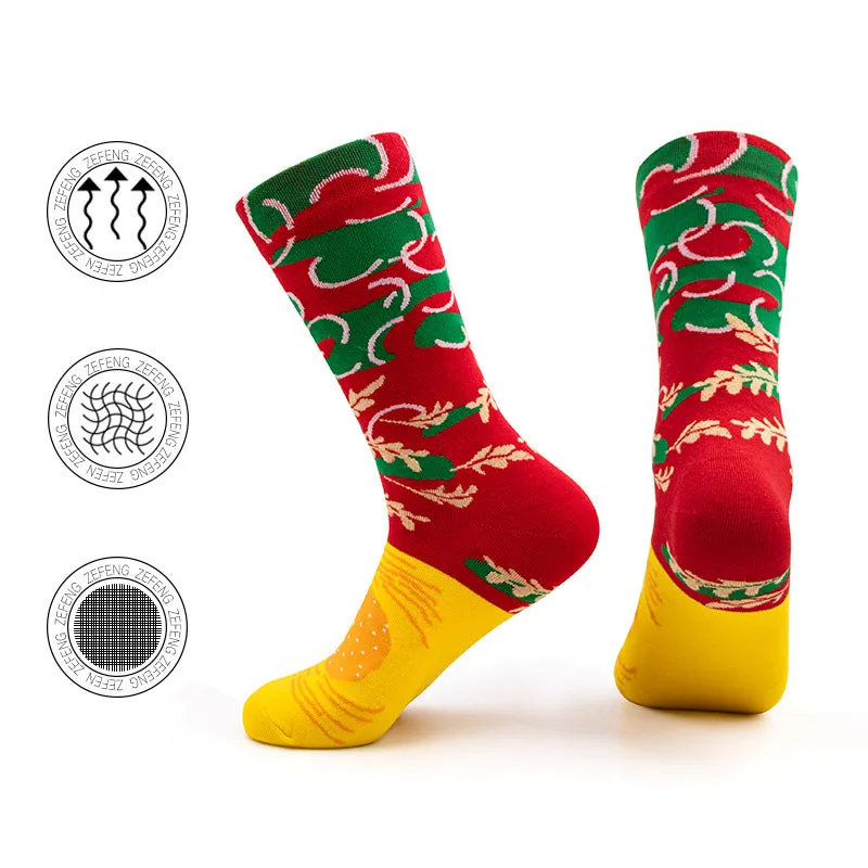 Christmas Promotion 50% OFF3 Pairs Christmas Creative Casual Breathable Hamburger Socks