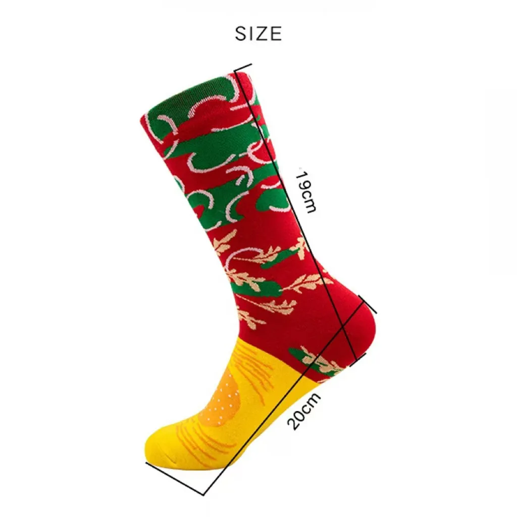 Christmas Promotion 50% OFF3 Pairs Christmas Creative Casual Breathable Hamburger Socks