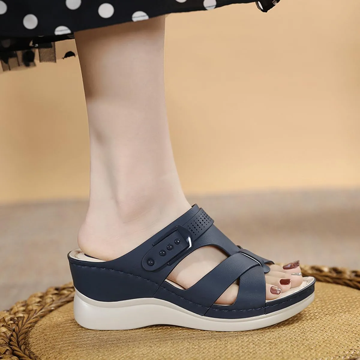 Ciuyurra Women Arch Support Slide Sandals