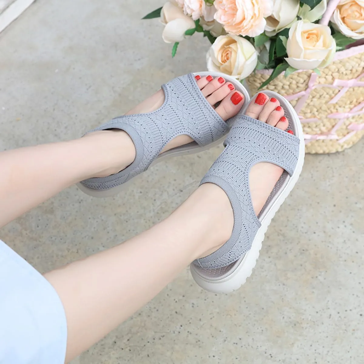Ciuyurra Women Comfy Flat Slide Sandals