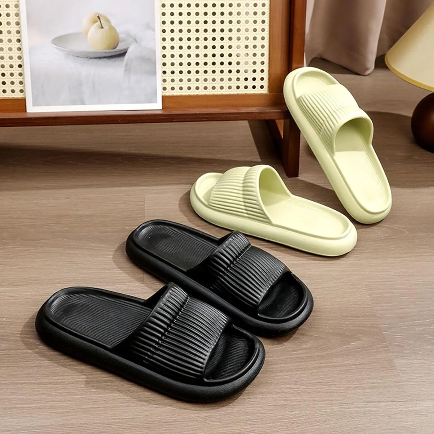 Cloud Slides Shower Shoes for Living Room Pool Beach Spa Public Showers Pillow Slippers for Women and Men